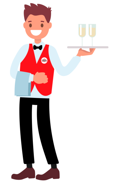 Девушка официантка