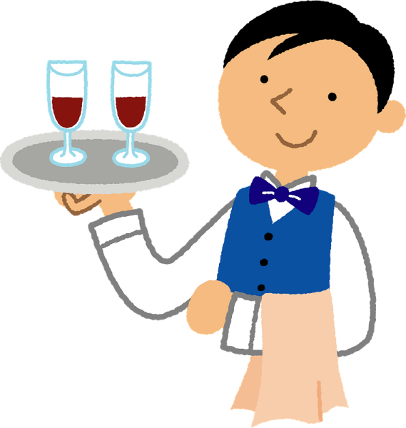 Официант изображение без фона