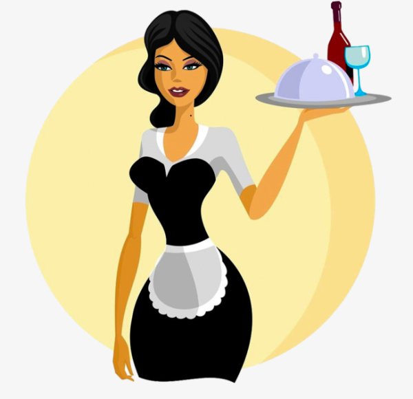 Девушка официантка