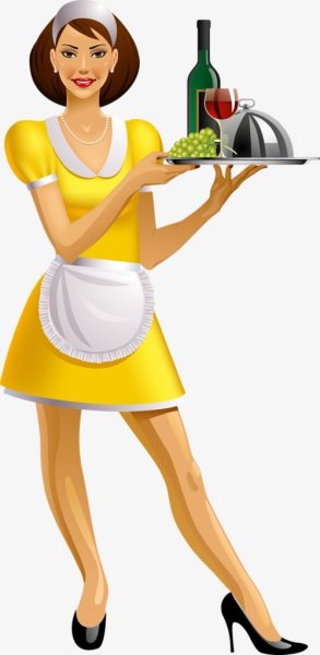 Шеф повар с подносом