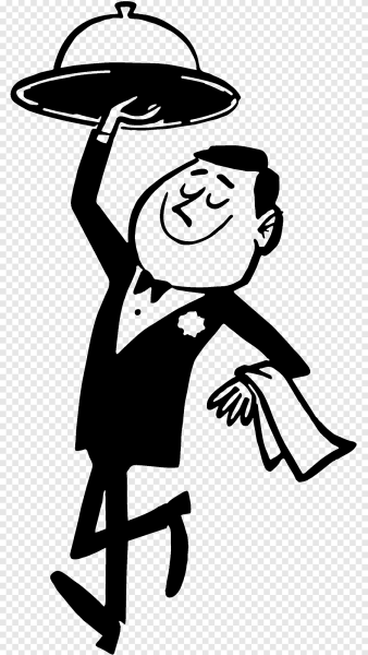 Бармен нарисованный