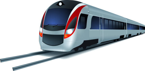 Электричка на белом фоне