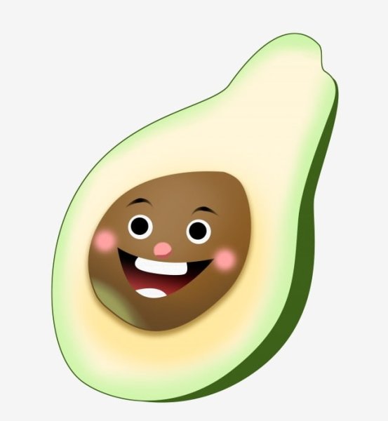 Авокадо мультяшный