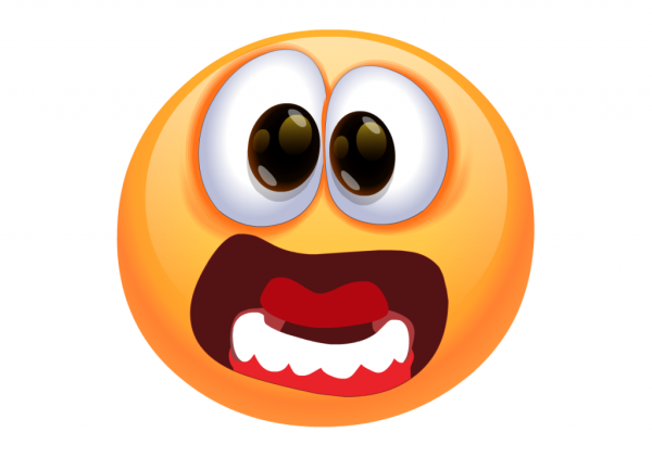 Смайлик с удивленными глазами