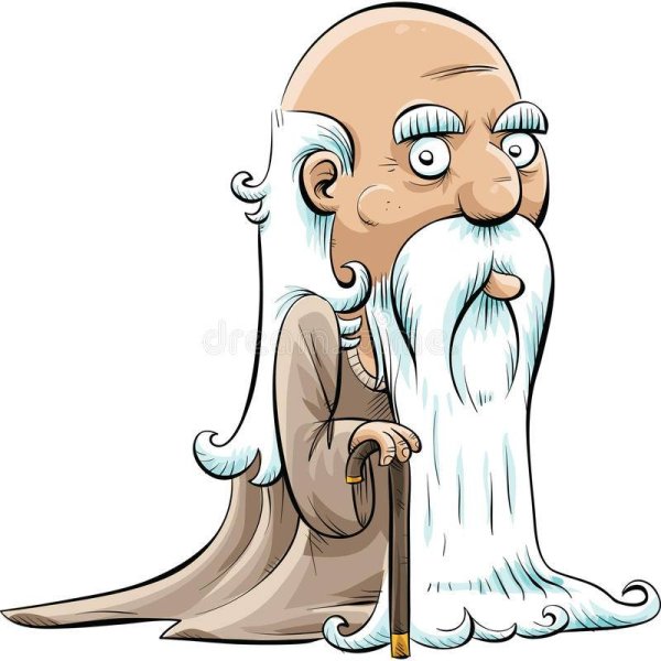 Мудрец на белом фоне