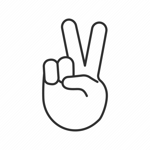 Значок два пальца