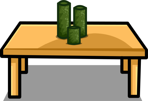 Стол арт на прозрачном фоне