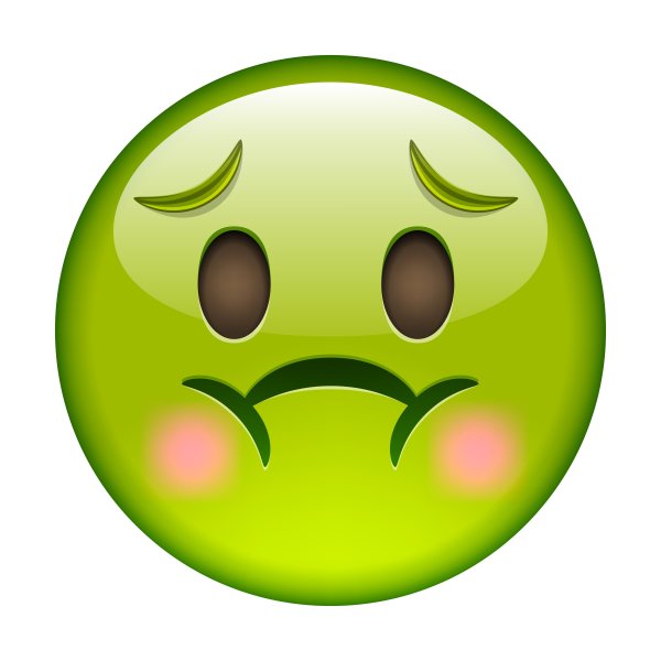 Зеленый смайлик тошнит