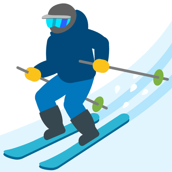 Эмодзи горные лыжи