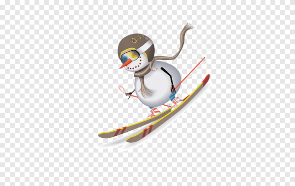 Снеговик на лыжах