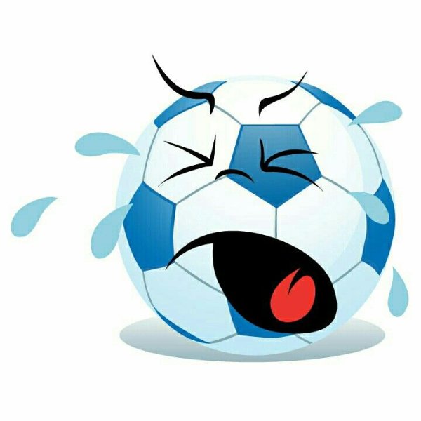 Смайлик в виде футбольного мяча
