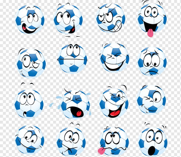Веселый футбольный мяч