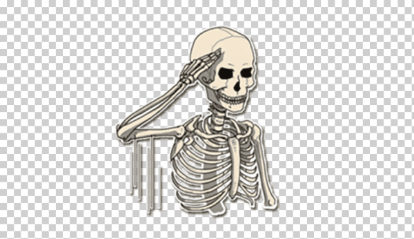 Наклейки скелет