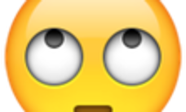 Смайл закатывающий глаза