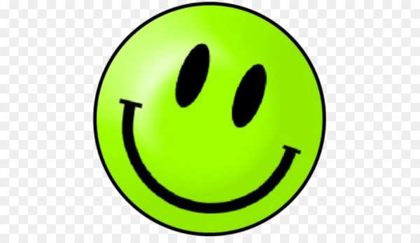 Улыбающаяся рожица зеленая