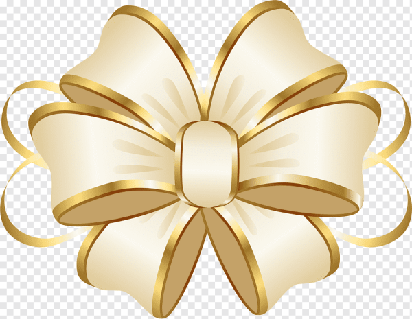 Золотая лента с бантиком