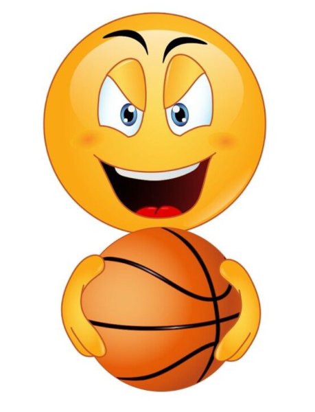 Веселый баскетбольный мяч