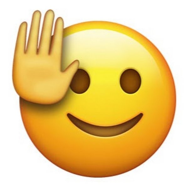 Смайлик с поднятой рукой