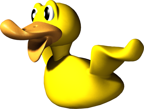 Утенок на белом фоне