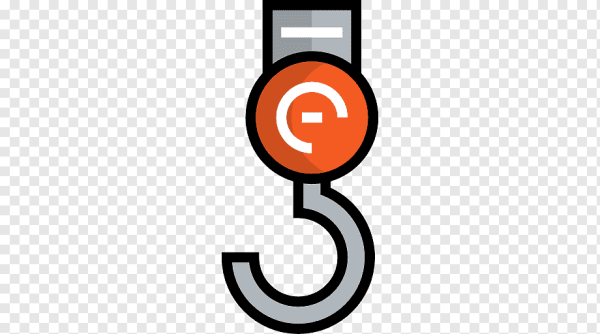 Крючок на прозрачном фоне