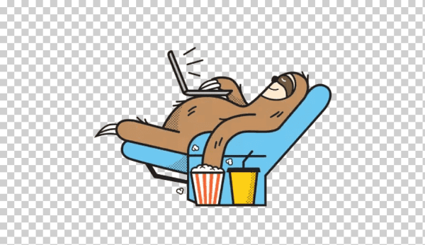 Лентяй стикер