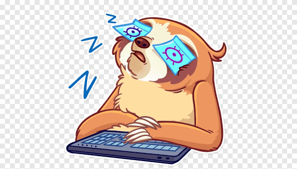 Уставший стикер