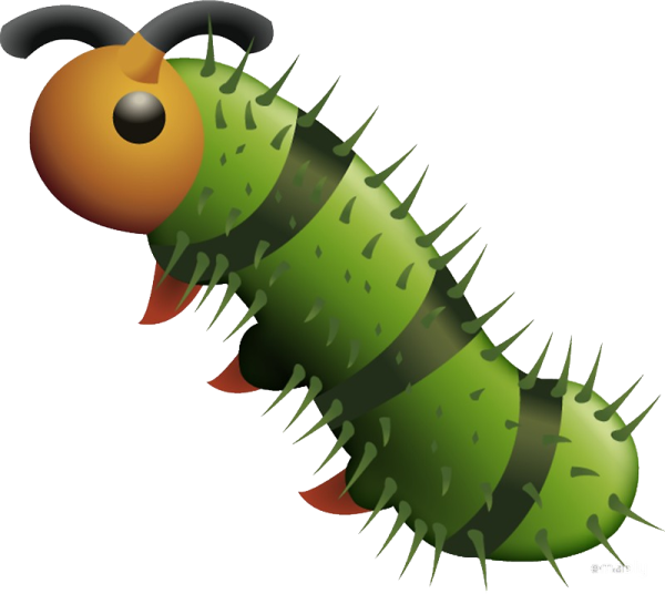 Смайлик гусеницы