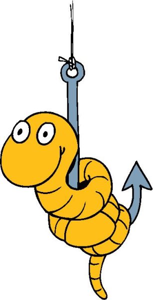 Червяк на удочке