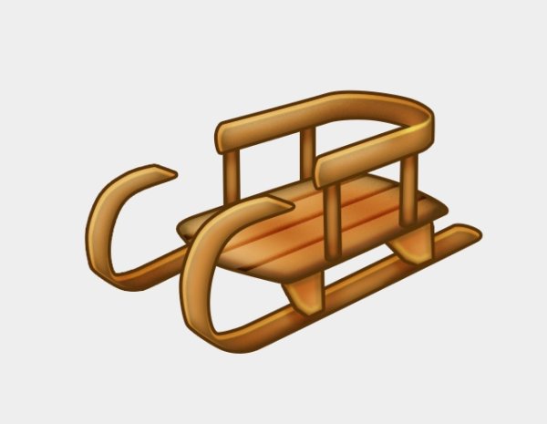 Смайлик на санках