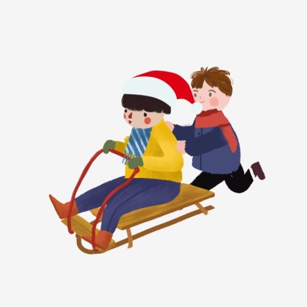 Мальчик на санках