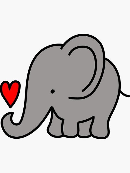 Слон с сердечком