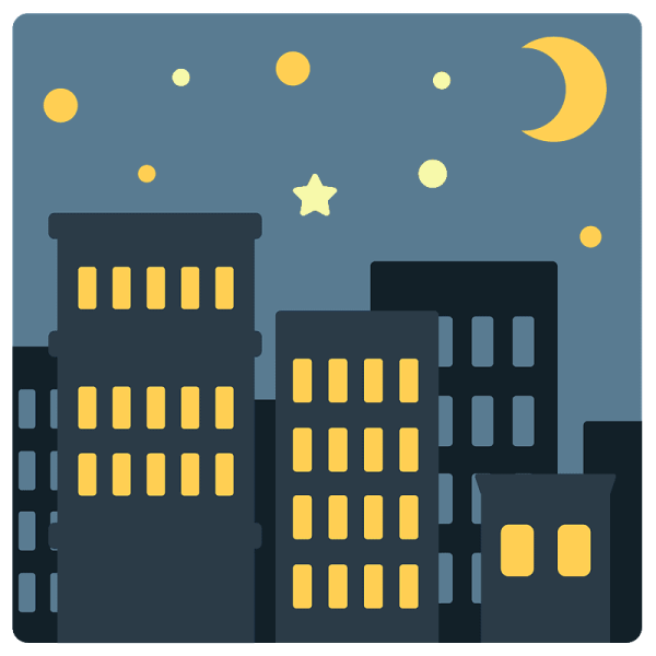 Смайлик ночного города