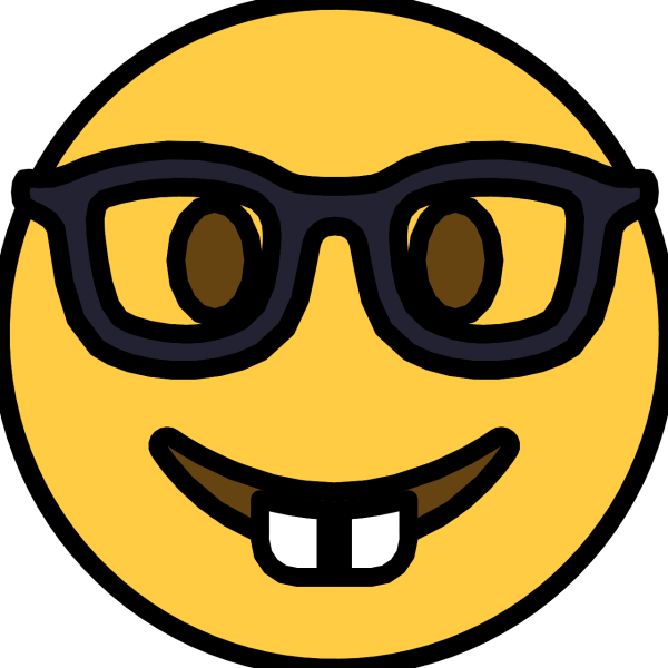 Смайлик ботаник в очках