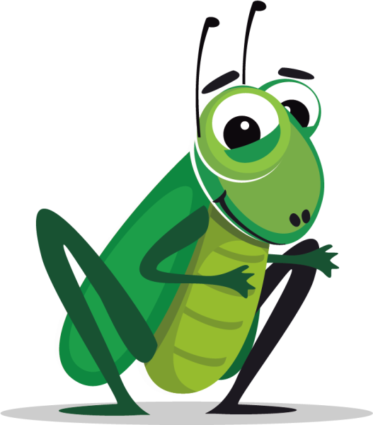 Кузнечик акварель вектор