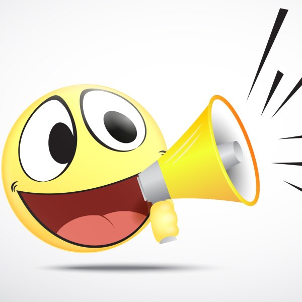 Смайлик с рупором