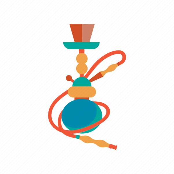 Смайлик курит кальян