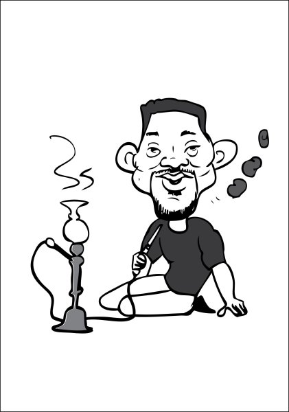 Нарисованный кальян