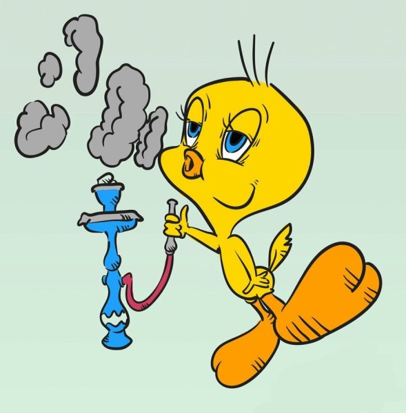 Мультяшные герои с кальяном