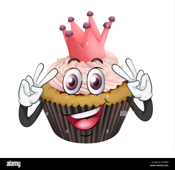 Мультяшное пирожное с глазками