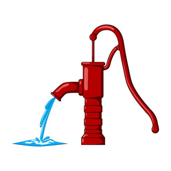 Насос для воды на прозрачном фоне