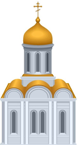 Православный храм на прозрачном фоне