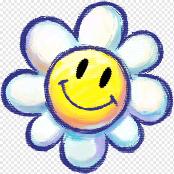 Спокойный цветок смайлик