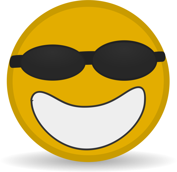 Улыбающийся смайлик в очках