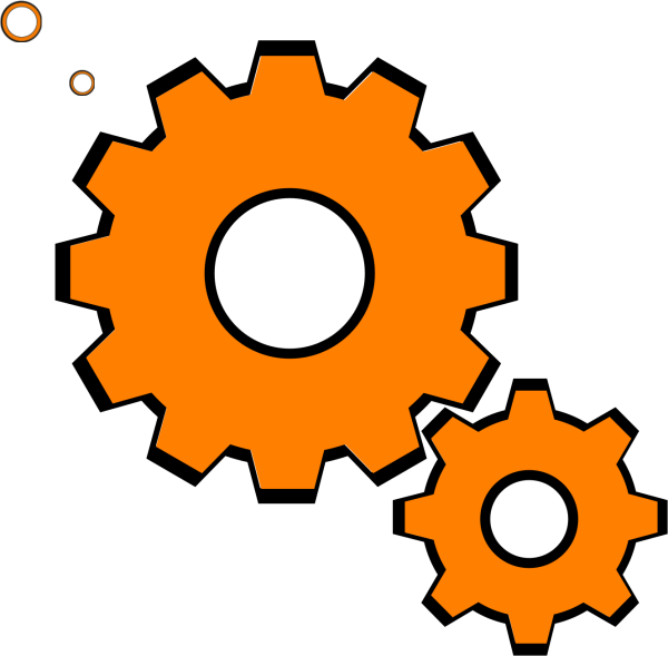 Цветные шестеренки на белом фоне