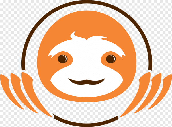 Ленивец на белом фоне