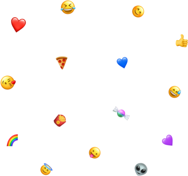 Фон из смайлов на прозрачном фоне