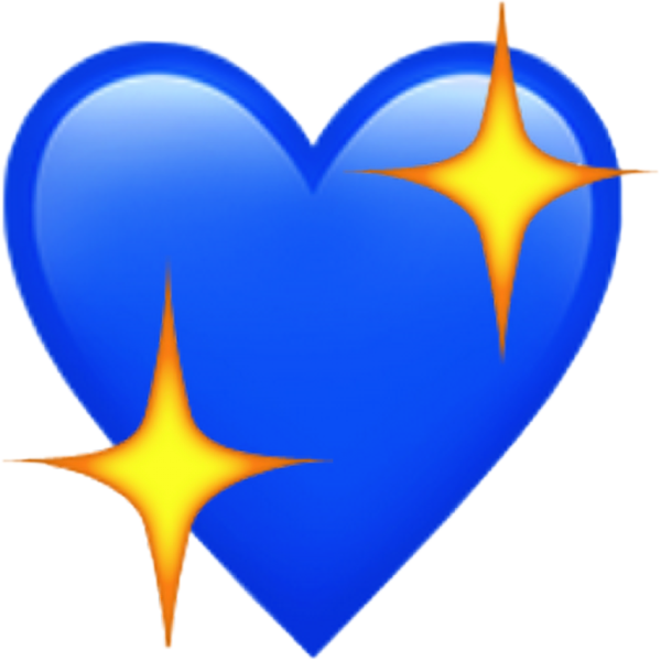 Эмодзи синее сердце