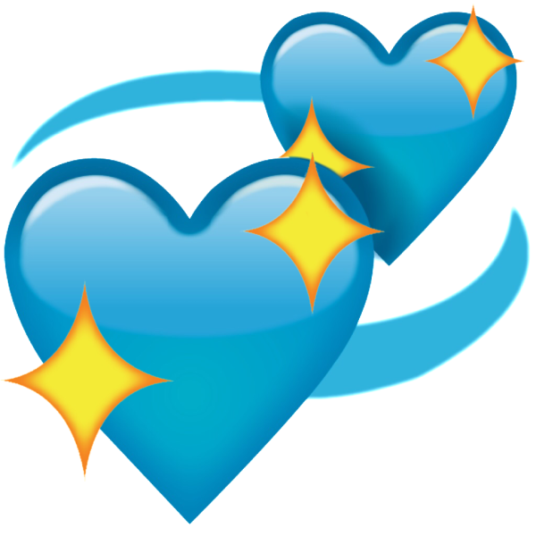 Голубое сердце эмодзи