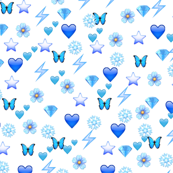 Голубые сердечки