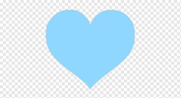 Голубое сердечко на белом фоне